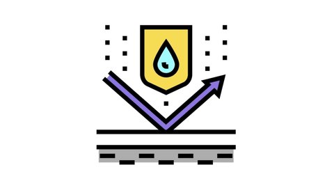 waterproof protect layer color icon animation