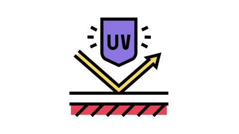 ultra violet uv protect layer color icon animation