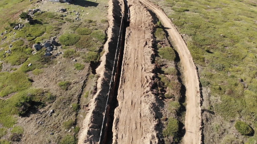 pipeline over mountains, hurting nature