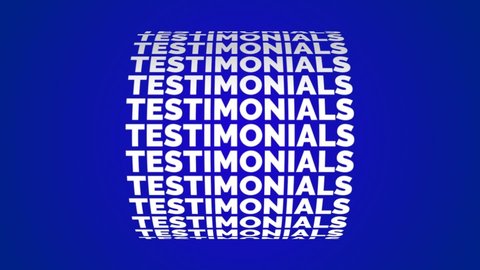 Testimonials Banner Video Animation - Typography Loop Animation