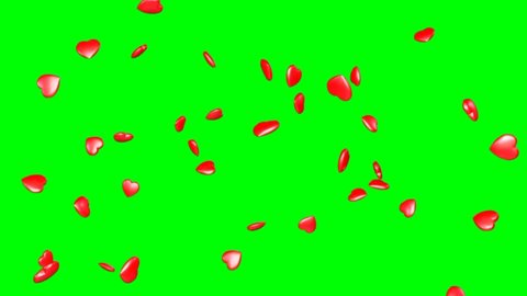 valentine day lovely heart reaction green screen efects