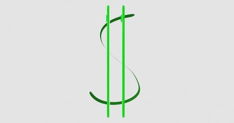 3d render with green dolar sign from mobile phones