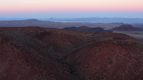 South California desert landscape, Cima volcanic field at dawn