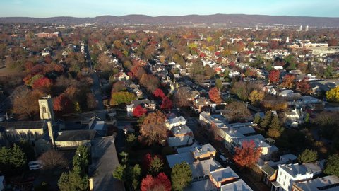 Aerial View Frederick City Downtown Residential Stock Footage Video ...