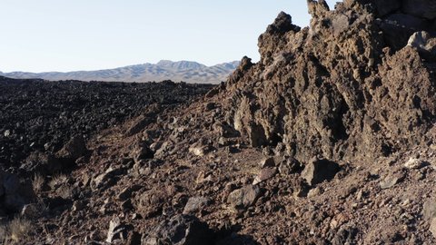 Volcanic rocks at Cima Dome, in South California, Mojave desert