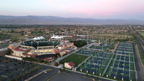 Indian Wells Tennis Garden Near The Community In California, USA. - aerial