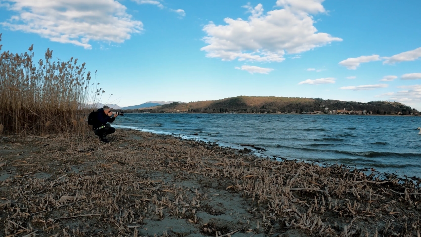 Photographer in Action on the Lake - 5K