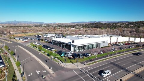 Valencia , California , United States - 01 15 2022: Mercedes Benz car dealership in Valencia, California