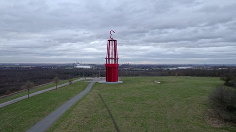 Moers , North Rhine-Westphalia , Germany - 02 14 2022: Halde Rheinpreussen Art installation built atop mining waste