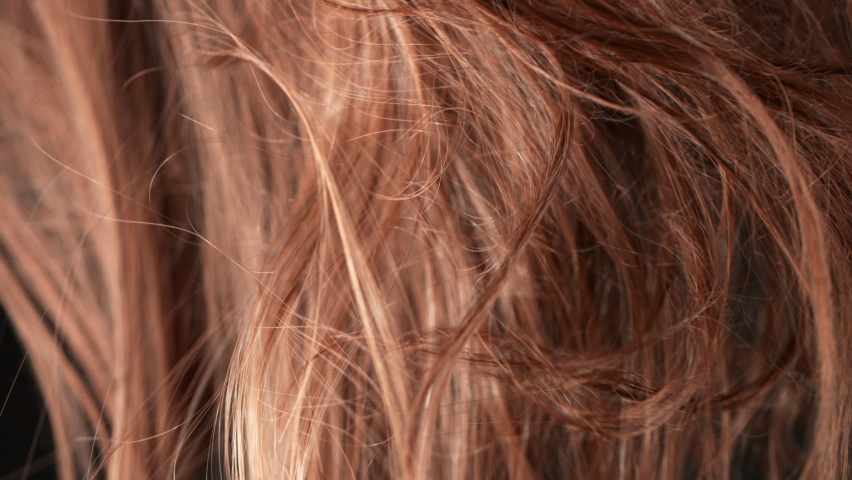 Super Slow Motion Shot of Waving Disheveled Brown Hair at 1000 fps. | Shutterstock HD Video #1087653746