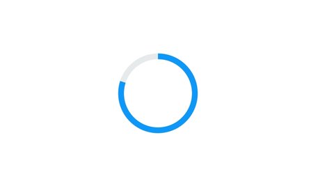 Blue Loading Circle On White Background Stock Footage Video (100% ...