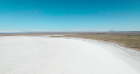 Salinas del Diamante, Mendoza  Aerial view of these immense salt flats on the side of the road near San Rafael 