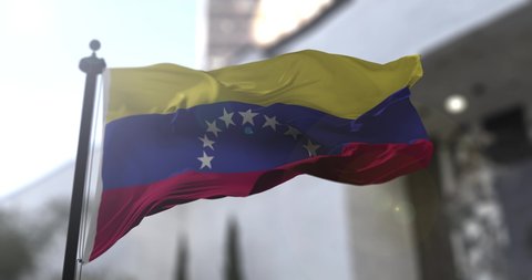 Venezuela national flag. Venezuela country waving flag. Politics and news illustration