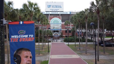 Gainesville, Florida - January 28, 2022:  University of Florida (UF) Gators "The Swamp" NCAA football stadium 