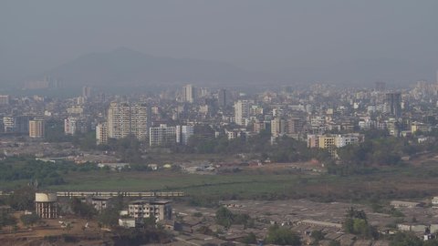 Dombivli, Maharashtra, India 02 28 2022 Arial View Of Diva Dombivli. It is Part of Mumbai Metropolitan Region 