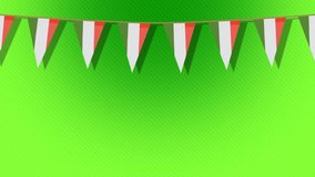 St. Patrick's animated flags against a green background. For use as a general backdrop, design element or as an overlay for placement of text or other copy.
