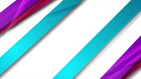 Colorful smooth glossy stripes abstract geometric corporate motion background. Seamless looping. Video animation Ultra HD 4K 3840x2160