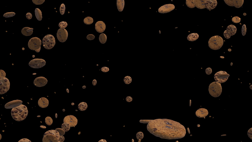 Chocolate chip cookies loop animation | Shutterstock HD Video #1087732133