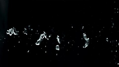 Air bubbles motion under water. On a black background. Filmed on a high-speed camera at 1000 fps. High quality FullHD footage