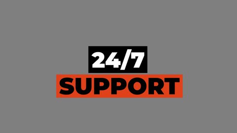 24 Hours 7 Days support Working day schedule, mode animation