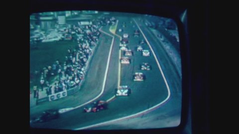PARIS, FRANCE MAY 1977: France Formula 1 Grand Prix in 1977 seen in TV