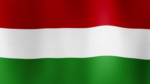 4K Hungary Flag Seamless Looping Wave Animation. Nationality Flag.