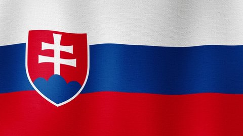 4K Slovakia Flag Seamless Looping Wave Animation. Nationality Flag.
