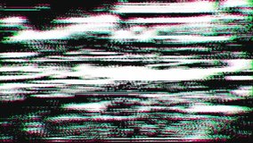Glitch noise television VFX. Visual video effects stripes background, tv screen noise glitch effect. Video background, transition effect for video editing