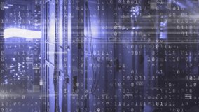Animation of binary coding and interference over server room. technology, connections and digital interface concept digitally generated video. - Powered by Shutterstock - Get 15% off with code: PIKWIZARD15