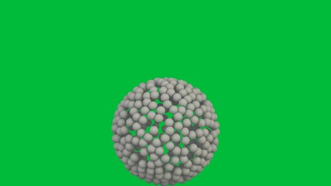 3D Rendered- Animation of Morphing Golf Balls - Exclamation Point