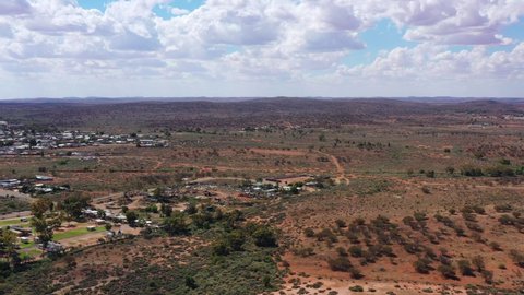 Open mine pit of Junction mine in Broken Hill city Australian outback – 4k.
