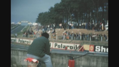 LE MANS, FRANCE 1975: Cars run at le mans 24 hours race in 1975