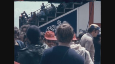 LE MANS, FRANCE 1977: Audience watches the Le Mans 24 hour race in 1977