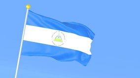 The national flag of the world, Nicaragua