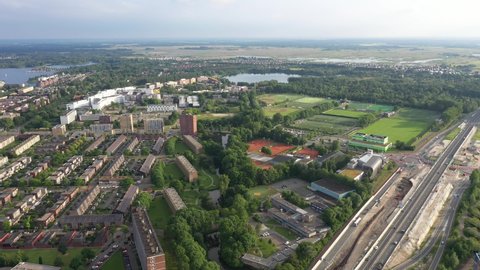 Drone 4K aerial view Groningen, Netherlands