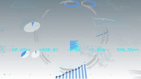 Animation of statistics and financial data processing over scope scanning. global business, data processing, digital interface and connections concept digitally generated video. - Powered by Shutterstock - Get 15% off with code: PIKWIZARD15