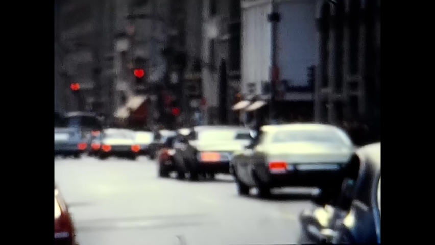 New york,USA 25 december 1970:traffic in the street in new york 70s