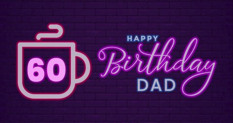Happy 60th birthday dad, motion graphics, animation