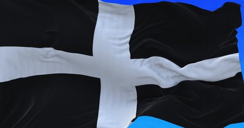Waving amazing British Cornish flag.

