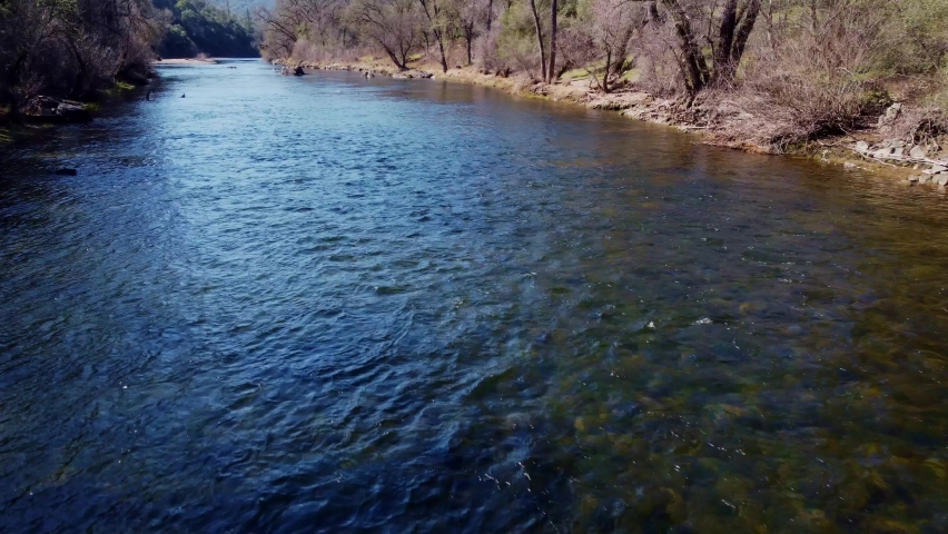 Low flight over Mokelumne river 