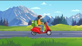 Bike animation video, car animation video