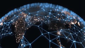 4K connected global network. Internet of things. Telecommunication concept. CGI animation. - Powered by Shutterstock - Get 15% off with code: PIKWIZARD15