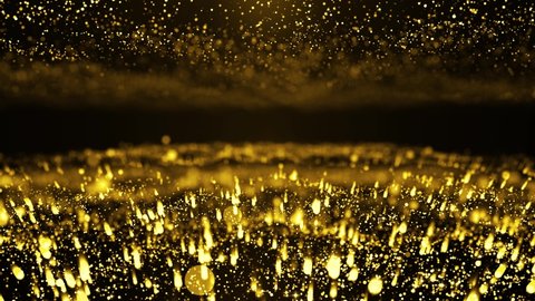 Shimmering Glittering Particles With Bokeh. Popular, modern, christmas, new year, holliday, wedding background. loop video animation