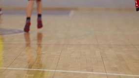 View of basketball court hall indoor venue with junior teenage school team playing in the background, basketball match game on arena stadium, team is blurred with copy space - Powered by Shutterstock - Get 15% off with code: PIKWIZARD15