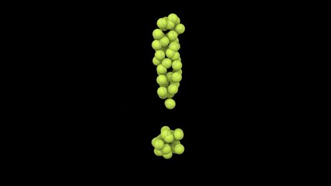 3D Rendered- Animation of Moving Tennis balls - Exclamation Point