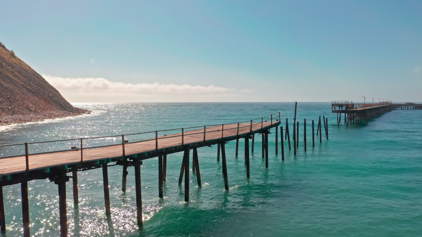 Old Rapid Bay Jetty pier in Fleurieu peninsula, South Australia history