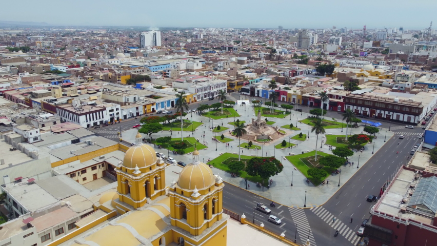 Plaza de Armas in the Historic Center of the city of Trujillo, Peru Royalty-Free Stock Footage #1087922859