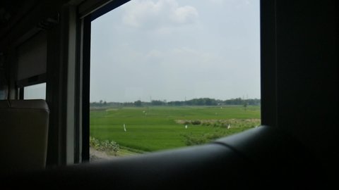 Surabaya, East Java  Indonesia - January 22nd 2022: This is the video of a journey from Jakarta to Surabaya by train.