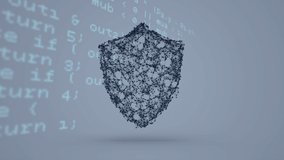 Animation of data processing and shield icon. global business, connections and data processing concept digitally generated video. - Powered by Shutterstock - Get 15% off with code: PIKWIZARD15