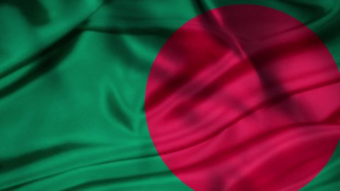 Flag of Bangladesh, 4K Video Animation of Bangladeshi National Flag.